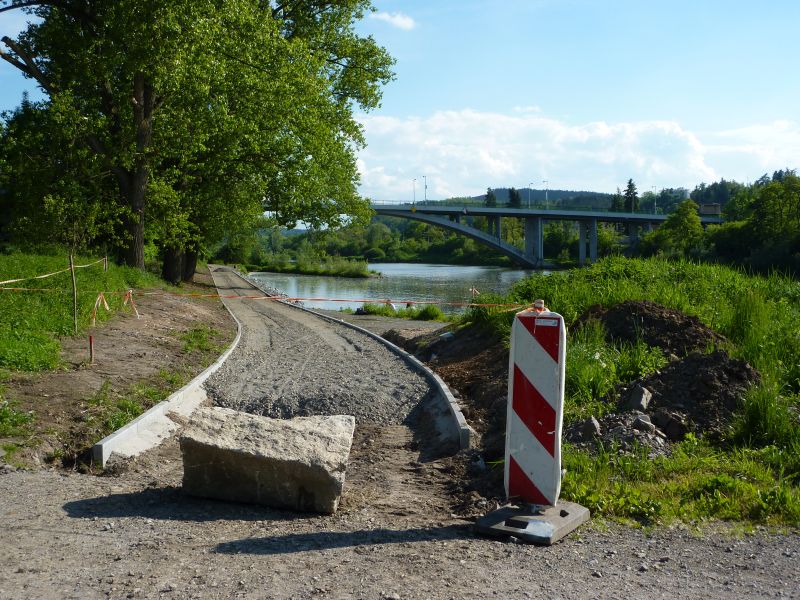 Stavba cyklostezky Zbraslav - Jarov